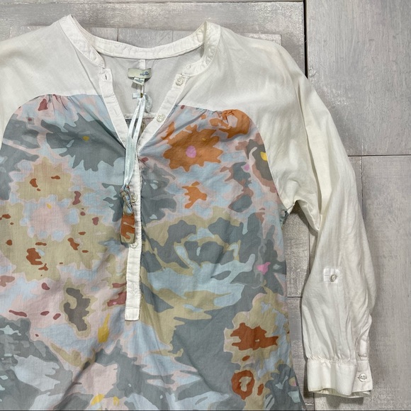 Odillé Anthropologie Raglan Sleeve Foliage Print Top - Picture 4 of 12